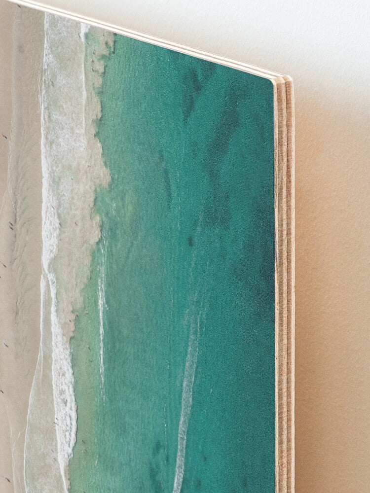 (Thirroul) Jetski Trails Wood Mounted Print