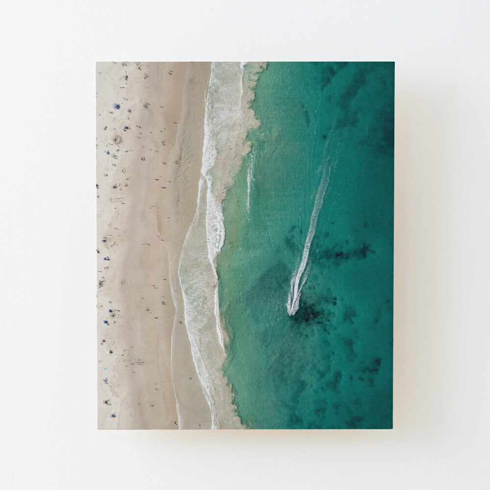 (Thirroul) Jetski Trails Wood Mounted Print