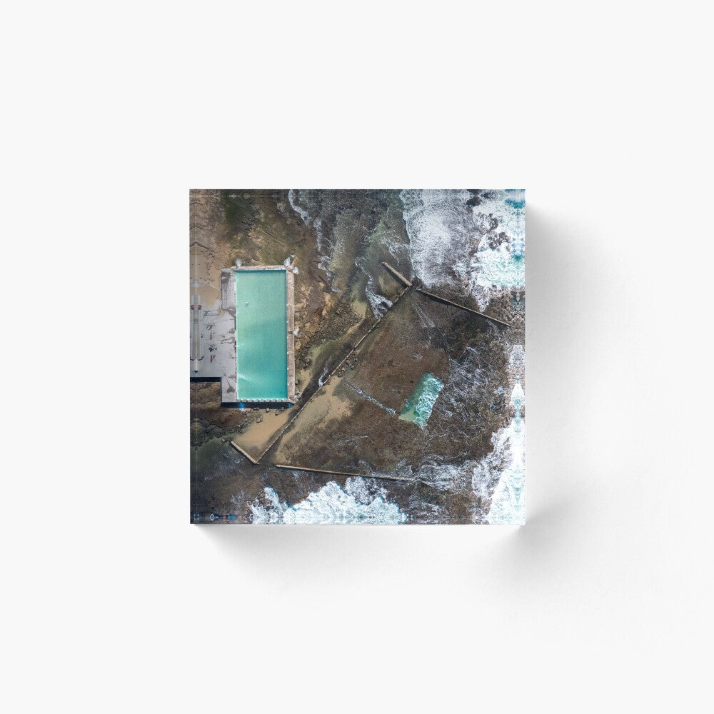 (Woonona) Rock Pool Acrylic Block