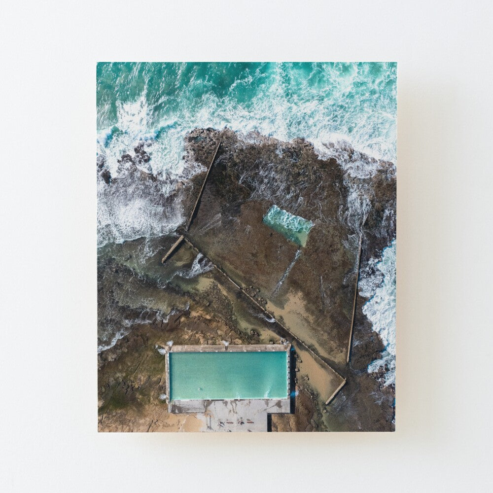 (Woonona) Rock Pool Wood Mounted Print