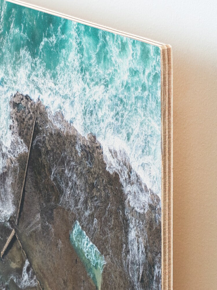 (Woonona) Rock Pool Wood Mounted Print
