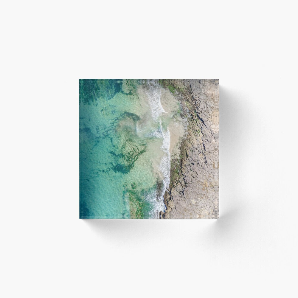 (Coledale) Mossy Waves Acrylic Block