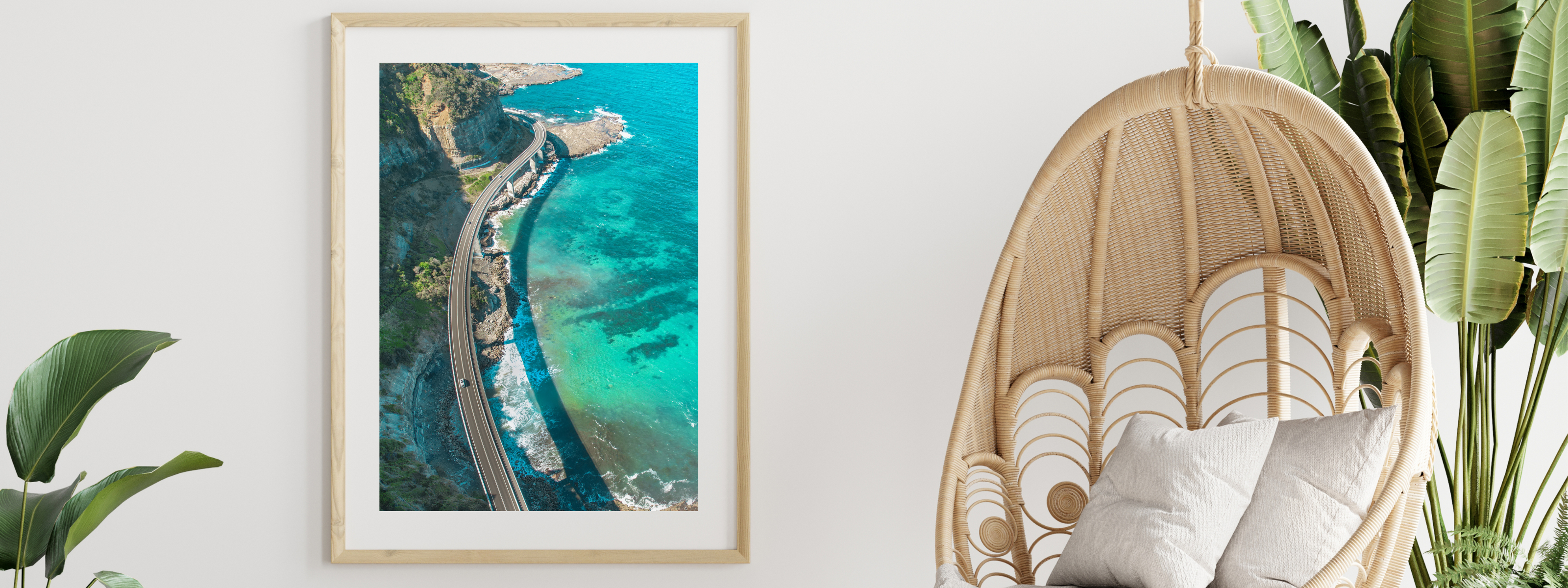 Sea Cliff Bridge print from the Illawarra coastline. Beach photography wall art.
