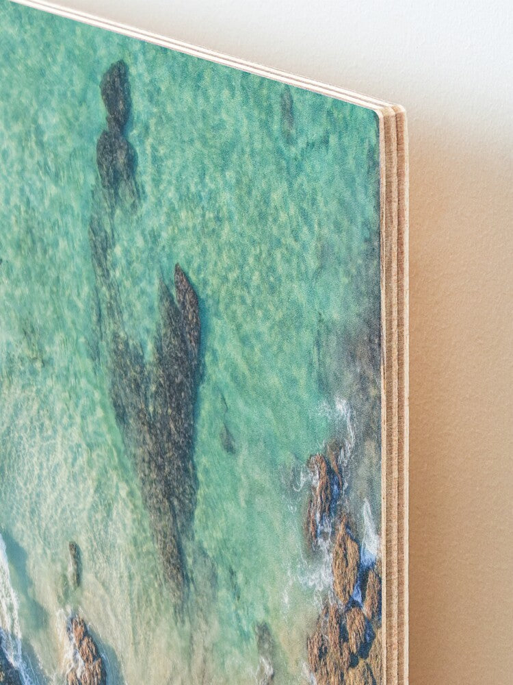 (Kiama) Inshore Wood Mounted Print