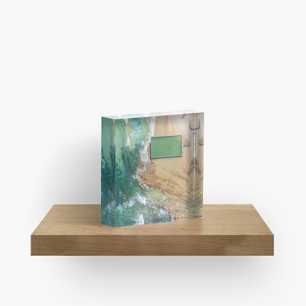 (Bulli) Seaside Poolscape Acrylic Block