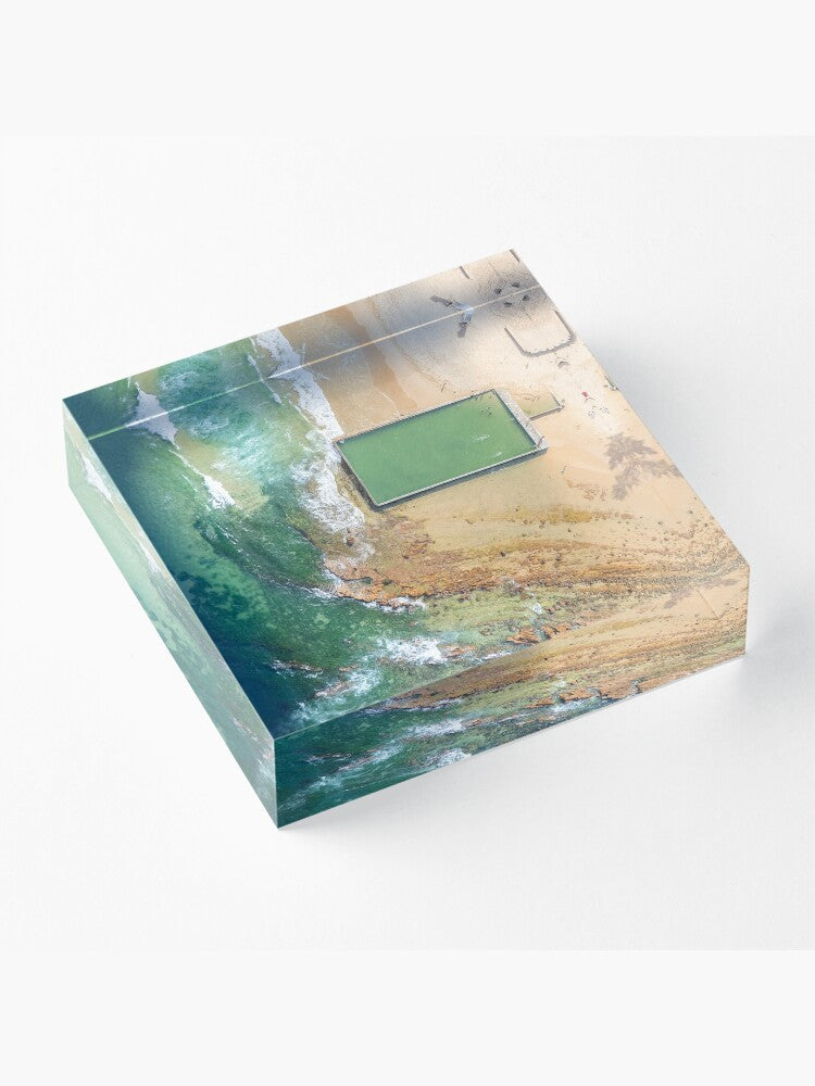 (Bulli) Seaside Poolscape Acrylic Block