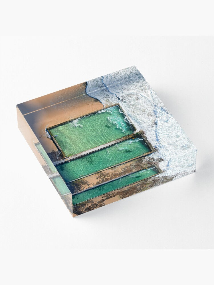 (Austinmer) Waves and Walls Acrylic Block