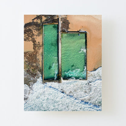 (Austinmer) Waves and Walls Canvas Mounted Print